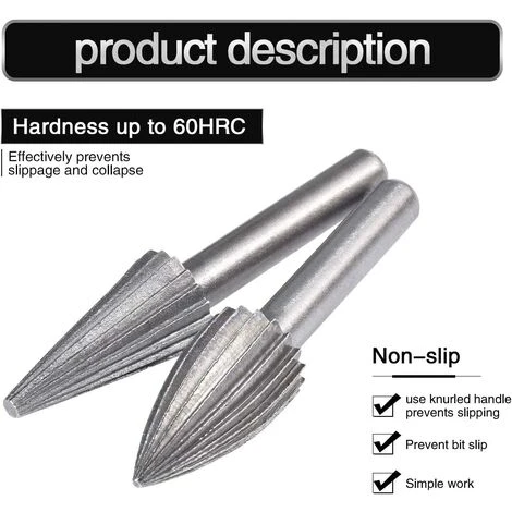 GUAZHUNIFR Fraise Rotative en Tungstène Double Coupe 6 mm - 6 Pièces pour Défonceuse, Affleureuse et Toupie 5 GUAZHUNIFR Fraise Rotative en Tungstène Double Coupe 6 mm - 6 Pièces pour Défonceuse, Affleureuse et Toupie – Image 3