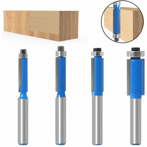 GUAZHUNIFR Fraise à Copier pour Défonceuse, Affleureuse et Toupie - 4Pcs avec Roulement Supérieur - Queue 8 mm 5 GUAZHUNIFR Fraise à Copier pour Défonceuse, Affleureuse et Toupie - 4Pcs avec Roulement Supérieur - Queue 8 mm – Image 3