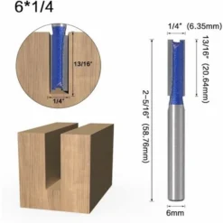 GUAZHUNIFR Fraise à Défoncer 6mm Droite en Carbure - 4Pcs pour Menuiserie et Woodworking 9 GUAZHUNIFR Fraise à Défoncer 6mm Droite en Carbure - 4Pcs pour Menuiserie et Woodworking -Toupie Soldes 45800928 3