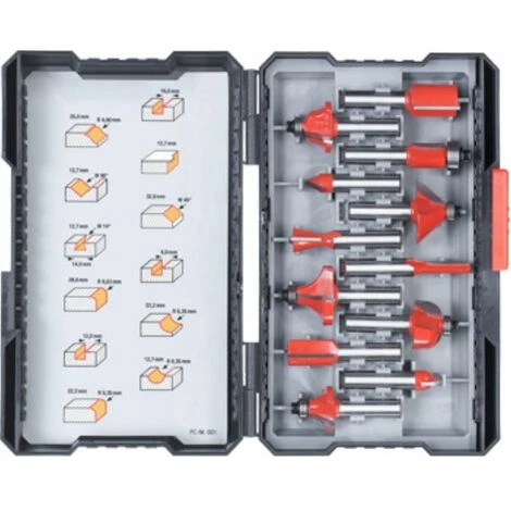 Kwb Outil De Fraisage HM 8 Mm 12 Pcs L-Box - Fraise Pour Défonceuse, Affleureuse Et Toupie 3 Kwb Outil De Fraisage HM 8 Mm 12 Pcs L-Box - Fraise Pour Défonceuse, Affleureuse Et Toupie