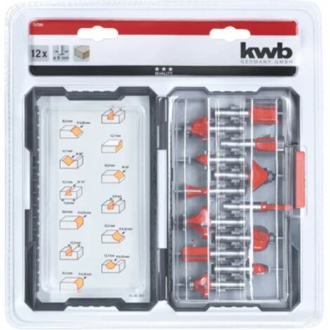 Kwb Outil De Fraisage HM 8 Mm 12 Pcs L-Box - Fraise Pour Défonceuse, Affleureuse Et Toupie 4 Kwb Outil De Fraisage HM 8 Mm 12 Pcs L-Box - Fraise Pour Défonceuse, Affleureuse Et Toupie – Image 2
