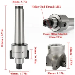 SUPERSELLER Fraise Pour Défonceuse, Affleureuse Et Toupie - Kit 10 Pièces Inserts En Carbure MT3-FMB22 M12 - Outil De Précision Pour Machine-Outils CNC -Toupie Soldes 48217683 5
