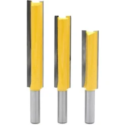 TINOR 3Pcs Fraises de Fraisage Extra Longues 8mm pour Défonceuse, Affleureuse et Toupie - 8mm x 1/2" x 50.8mm, 63mm, 76mm