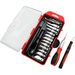 SUPERSELLER Porte-outils De Toupie 16PCS Couteaux Professionnels pour Sculpture et Scrapbooking - Kit Complet avec Pochoir à Point Fin -Toupie Soldes 48736648 3