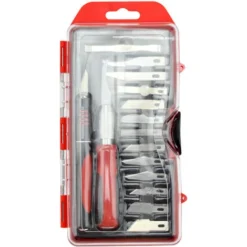 SUPERSELLER Porte-outils De Toupie 16PCS Couteaux Professionnels pour Sculpture et Scrapbooking - Kit Complet avec Pochoir à Point Fin -Toupie Soldes 48736648 5