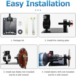 SUPERSELLER Porte-outils De Toupie pour Perceuse Électrique - Support de Coupe avec 2 Clés, 13mm - Idéal pour Coupe, Polissage et Meulage -Toupie Soldes 48736649 4