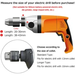 SUPERSELLER Porte-outils De Toupie pour Perceuse Électrique - Support de Coupe avec 2 Clés, 13mm - Idéal pour Coupe, Polissage et Meulage -Toupie Soldes 48736649 5