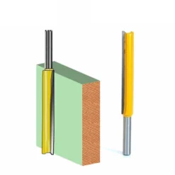 SUPERSELLER Fraise Pour Défonceuse, Affleureuse Et Toupie - 2 Pièces, 1/4" Tige, 3/8" Diamètre, Double Flûte, Pour Bois - Jaune -Toupie Soldes 51246104 2