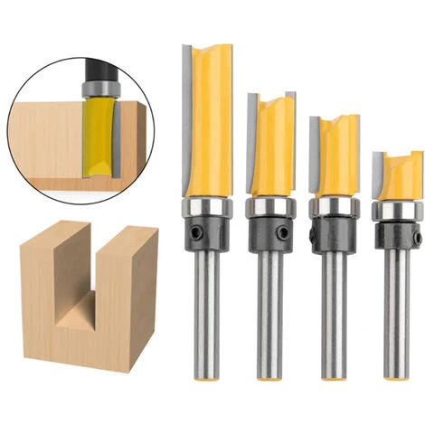 Ensemble de 4 Fraises à Bois Versailles pour Défonceuse, Affleureuse et Toupie - Queue de 6.2 mm 4 Ensemble de 4 Fraises à Bois Versailles pour Défonceuse, Affleureuse et Toupie - Queue de 6.2 mm – Image 2