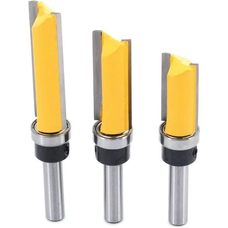 QERSTA 3Pcs Fraise à Affleurer 8mm avec Roulement Supérieur - Outil de Fraisage pour Menuiserie 4 QERSTA 3Pcs Fraise à Affleurer 8mm avec Roulement Supérieur - Outil de Fraisage pour Menuiserie – Image 2