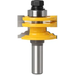 ELLE Routeur De Chemin De Fer En Verre à Poignée De 12mm Mèche à Bois Réversible - Fraise Pour Défonceuse, Affleureuse Et Toupie -Toupie Soldes 52503438 3