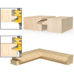 ELLE Routeur De Chemin De Fer En Verre à Poignée De 12mm Mèche à Bois Réversible - Fraise Pour Défonceuse, Affleureuse Et Toupie -Toupie Soldes 52503438 4