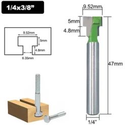 SUPERSELLER Fraise Pour Défonceuse Affleureuse Et Toupie - Jeu de Mèches de Routeur à Trou de Serrure 635 mm (1/4") Tige 5/16 3/8 & 1/2" - Diamètre de la Lame pour Boulon Hexagonal en Bois T-Track Rainurage 11 SUPERSELLER Fraise Pour Défonceuse Affleureuse Et Toupie - Jeu de Mèches de Routeur à Trou de Serrure 635 mm (1/4") Tige 5/16 3/8 & 1/2" - Diamètre de la Lame pour Boulon Hexagonal en Bois T-Track Rainurage -Toupie Soldes 52768022 5