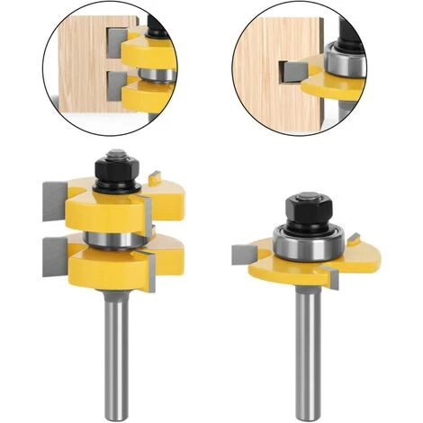 Jeu de Fraises en T 8mm pour Bois - 3 Dents, Queue Langue Appariée - Outil de Coupe pour Défonceuse, Affleureuse et Toupie - Triomphe 6 Jeu de Fraises en T 8mm pour Bois - 3 Dents, Queue Langue Appariée - Outil de Coupe pour Défonceuse, Affleureuse et Toupie - Triomphe – Image 4
