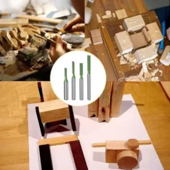 VERSAILLESFR 4 Pièces Fraise à Copier avec Roulement Supérieur - Fraise à Toupie Droite à Tige - Outils de Fraisage de Menuiserie pour le Travail du Bois 11 VERSAILLESFR 4 Pièces Fraise à Copier avec Roulement Supérieur - Fraise à Toupie Droite à Tige - Outils de Fraisage de Menuiserie pour le Travail du Bois -Toupie Soldes 54451407 5