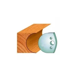 LUXOUTILS 544 : Jeu De Fers Congé R = 30 Mm (50 X 4 Mm) pour Porte-Outils de Toupie - Haute Précision