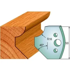 LUXOUTILS 569 : Jeu De Fers Chanfrein / 1/4 De Rond (50 X 4 Mm) pour Porte-Outils de Toupie - Haute Précision