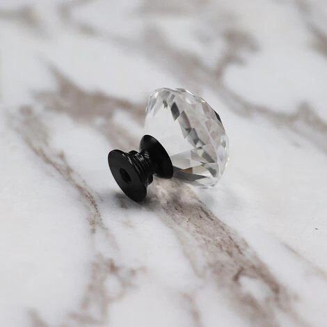 ELLE Boutons De Tiroir En Cristal - Lot de 10 Pièces 30MM Base Noire pour Défonceuse, Affleureuse et Toupie 5 ELLE Boutons De Tiroir En Cristal - Lot de 10 Pièces 30MM Base Noire pour Défonceuse, Affleureuse et Toupie – Image 3