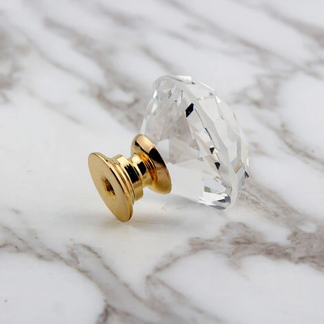 ELLE Boutons De Tiroir En Cristal - 10 Pièces 30MM Base Dorée | Fraise Pour Défonceuse, Affleureuse Et Toupie 5 ELLE Boutons De Tiroir En Cristal - 10 Pièces 30MM Base Dorée | Fraise Pour Défonceuse, Affleureuse Et Toupie – Image 3