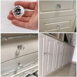 ELLE 10pcs Boutons de Tiroir Sphériques en Cristal - Poignées de Traction pour Placard et Garde-robe (40MM) 9 ELLE 10pcs Boutons de Tiroir Sphériques en Cristal - Poignées de Traction pour Placard et Garde-robe (40MM) -Toupie Soldes 54891672 4