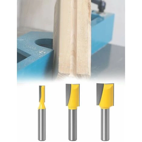 TINOR 8mm Fraises Droites en Carbure - Ensemble de 3 Pièces pour Défonceuse, Affleureuse et Toupie 7 TINOR 8mm Fraises Droites en Carbure - Ensemble de 3 Pièces pour Défonceuse, Affleureuse et Toupie – Image 5