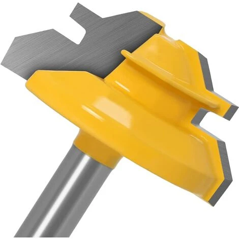 TINOR Fraise à Rainurer 45° avec Verrouillage, Mèche de Langue et Fraise à Bois pour Défonceuse (1/4'' - 6,35mm) - Outil de Menuiserie Professionnel 6 TINOR Fraise à Rainurer 45° avec Verrouillage, Mèche de Langue et Fraise à Bois pour Défonceuse (1/4'' - 6,35mm) - Outil de Menuiserie Professionnel – Image 4