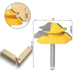 TANABATA Fraise à Rainurer 45° avec Verrouillage et Mèche de Langue - 1/4'' (6,35mm) - Pour Défonceuse, Affleureuse et Toupie 9 TANABATA Fraise à Rainurer 45° avec Verrouillage et Mèche de Langue - 1/4'' (6,35mm) - Pour Défonceuse, Affleureuse et Toupie -Toupie Soldes 55504642 3