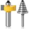 FLYME Mèche de Routeur avec 6 Ensembles de Roulements, Rainureuse à Bois à Tige de 1/2" pour Profondeurs Multiples (1/8", 1/4", 5/16", 3/8", 7/16", 1/2") -Toupie Soldes 56628192 1