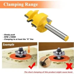 FLYME Fraise à Joint De Colle Réversible, Coupe Tenon Réversible Moyenne à Tige De 1/4 Pouce - Outil de Travail du Bois Professionnel 11 FLYME Fraise à Joint De Colle Réversible, Coupe Tenon Réversible Moyenne à Tige De 1/4 Pouce - Outil de Travail du Bois Professionnel -Toupie Soldes 56628288 5