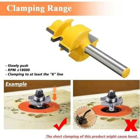 FLYME Fraise à Joint De Colle Réversible, Coupe Tenon Réversible Moyenne à Tige De 1/4 Pouce - Outil de Travail du Bois Professionnel 7 FLYME Fraise à Joint De Colle Réversible, Coupe Tenon Réversible Moyenne à Tige De 1/4 Pouce - Outil de Travail du Bois Professionnel – Image 5