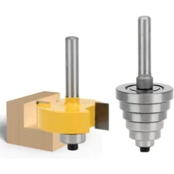 FLYME Ensemble De Fraises à Rainurer à Tige De 1/4 Po - 6 Roulements Interchangeables (1/8", 1/4", 5/16", 3/8", 7/16", 1/2") - Pour Défonceuse, Affleureuse Et Toupie -Toupie Soldes 56628306 5