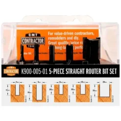 CMT ORANGE TOOLS K900-005-01 Coffret 5 Fraises à Rainurer HW Z2 - Diamètres 4/6/8/10/20 mm