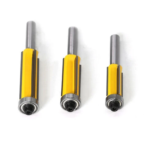 FR-LIFE BR-Vie Fraise à Copier 3 Pièces avec Roulement Supérieur - Tige 4 Flûte en Carbure pour Défonceuse, Affleureuse et Toupie - Idéal pour Menuiserie et Bricolage 5 FR-LIFE BR-Vie Fraise à Copier 3 Pièces avec Roulement Supérieur - Tige 4 Flûte en Carbure pour Défonceuse, Affleureuse et Toupie - Idéal pour Menuiserie et Bricolage – Image 3