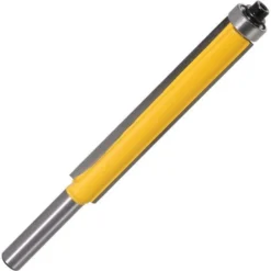 AIDUCHO Fraise à Affleurer 8mm avec Roulement Supérieur - 8*1/2*50.8 - Pour Défonceuse, Affleureuse et Toupie