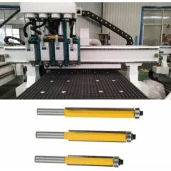 AIDUCHO Fraise à Affleurer 8mm avec Roulement Supérieur - Extra-longue pour Bois - 8*1/2*76.2 -Toupie Soldes 58196653 4