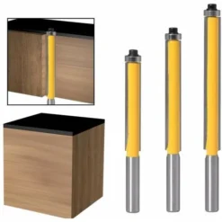 AIDUCHO Fraise à Affleurer 8mm avec Roulement Supérieur - Extra-longue pour Bois - 8*1/2*76.2 -Toupie Soldes 58196653 5