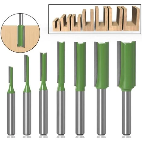 GRID COOL 7Pcs Fraise Droite à Queue de 6mm - Lot de Fraises en Carbure de Tungstène pour Bois - 3mm à 12mm 7 GRID COOL 7Pcs Fraise Droite à Queue de 6mm - Lot de Fraises en Carbure de Tungstène pour Bois - 3mm à 12mm – Image 5