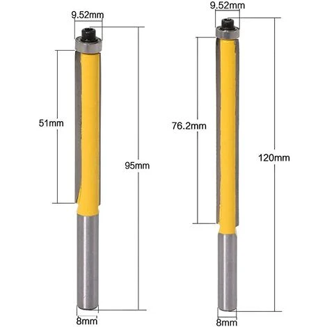GRID COOL 2 Couteaux de Coupe Longs Double Tranchant pour Travail du Bois - Fraise pour Défonceuse, Affleureuse et Toupie - 8*3/8*76, 8*50 4 GRID COOL 2 Couteaux de Coupe Longs Double Tranchant pour Travail du Bois - Fraise pour Défonceuse, Affleureuse et Toupie - 8*3/8*76, 8*50 – Image 2