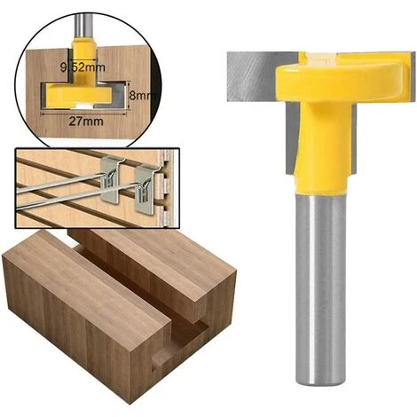 GRID COOL 8mm T-Track Routeur - Lame de Fraisage en T pour Bois, Bord Droit, 8mm, Jaune 4 GRID COOL 8mm T-Track Routeur - Lame de Fraisage en T pour Bois, Bord Droit, 8mm, Jaune – Image 2
