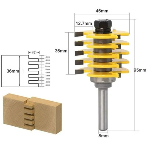 AOUGO Fraise à Bois Professionnelle à Tige de 8 mm - Outil de Coupe pour Défonceuse, Affleureuse et Toupie 4 AOUGO Fraise à Bois Professionnelle à Tige de 8 mm - Outil de Coupe pour Défonceuse, Affleureuse et Toupie – Image 2