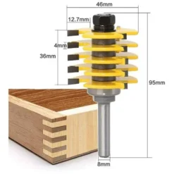 AOUGO Fraise à Bois Professionnelle à Tige de 8 mm - Outil de Coupe pour Défonceuse, Affleureuse et Toupie 8 AOUGO Fraise à Bois Professionnelle à Tige de 8 mm - Outil de Coupe pour Défonceuse, Affleureuse et Toupie -Toupie Soldes 58575205 3
