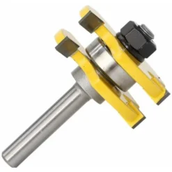 AOUGO Fraise Rainure et Languette 3 Cannelures 8mm Tige T - Outil Professionnel pour Travail du Bois -Toupie Soldes 58575211 4