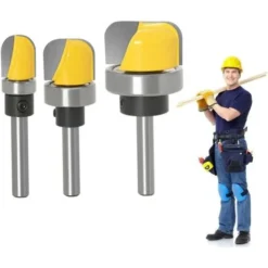 TRIOMPHE Mèche de Toupie à Fond Rond - 3 Pièces pour Artisanat du Bois - T-Audace 11 TRIOMPHE Mèche de Toupie à Fond Rond - 3 Pièces pour Artisanat du Bois - T-Audace -Toupie Soldes 59252337 5