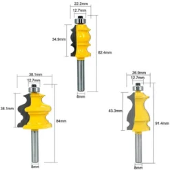 Lot de 3 Fraises à Défoncer pour Moulures Architecturales 8 mm - CATHERINE 8 Lot de 3 Fraises à Défoncer pour Moulures Architecturales 8 mm - CATHERINE -Toupie Soldes 59486071 2