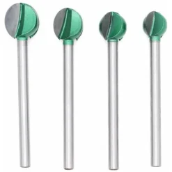 CHANCEY 4Pcs Fraises à Rainurer en Alliage d'Acier Tungstène pour Défonceuse - 6mm Tige, 16/18/20/22mm Diamètre - Idéal pour Bois