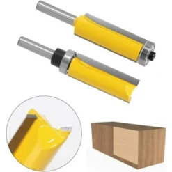 CHANCEY 8mm Tige Fraise à Bois Set, 2 Pièces Allongé Mèches Carbide pour Défonceuse, Affleureuse et Toupie - SEMAket -Toupie Soldes 59619548 5