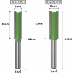 CHANCEY 7pcs Fraise à Défoncer 6mm en Carbure - Outil de Menuiserie Professionnel pour Défonceuse, Affleureuse et Toupie -Toupie Soldes 59619740 5