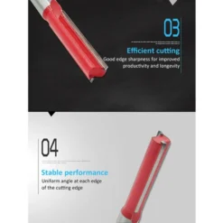 Fraise en Alliage LUCKY-88 pour Défonceuse, Affleureuse et Toupie - 1/2*1/2*2 - Outil de Rainurage pour Travail du Bois -Toupie Soldes 60062097 4