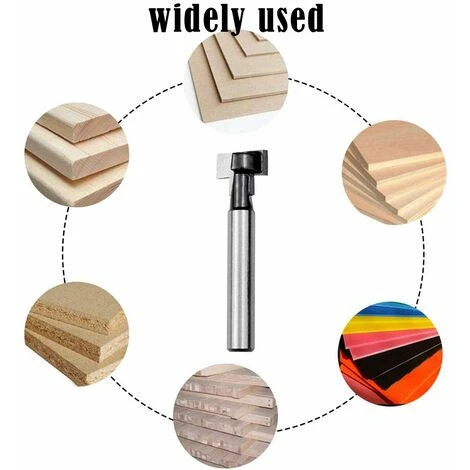 LYCXAMES Fraise En Rainure En T 8mm - 3Pcs (7.94/9.52/12.7mm) - Fraises à Bois pour Outils Électriques - Défonceuse, Affleureuse et Toupie 4 LYCXAMES Fraise En Rainure En T 8mm - 3Pcs (7.94/9.52/12.7mm) - Fraises à Bois pour Outils Électriques - Défonceuse, Affleureuse et Toupie – Image 2