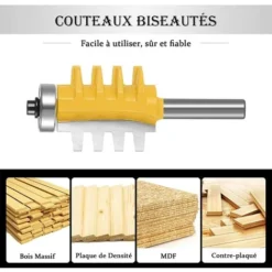 Cisea 8 Mm Shank Rail Finger Réversible Joint Router Bit Cône Tenon Fraises pour Travail du Bois - Outils de Menuiserie Professionnels 10 Cisea 8 Mm Shank Rail Finger Réversible Joint Router Bit Cône Tenon Fraises pour Travail du Bois - Outils de Menuiserie Professionnels -Toupie Soldes 60606738 4